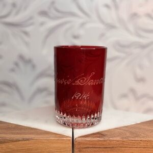 Antique 1914 Ruby-Flashed Souvenir Glass "Susie Sanders"